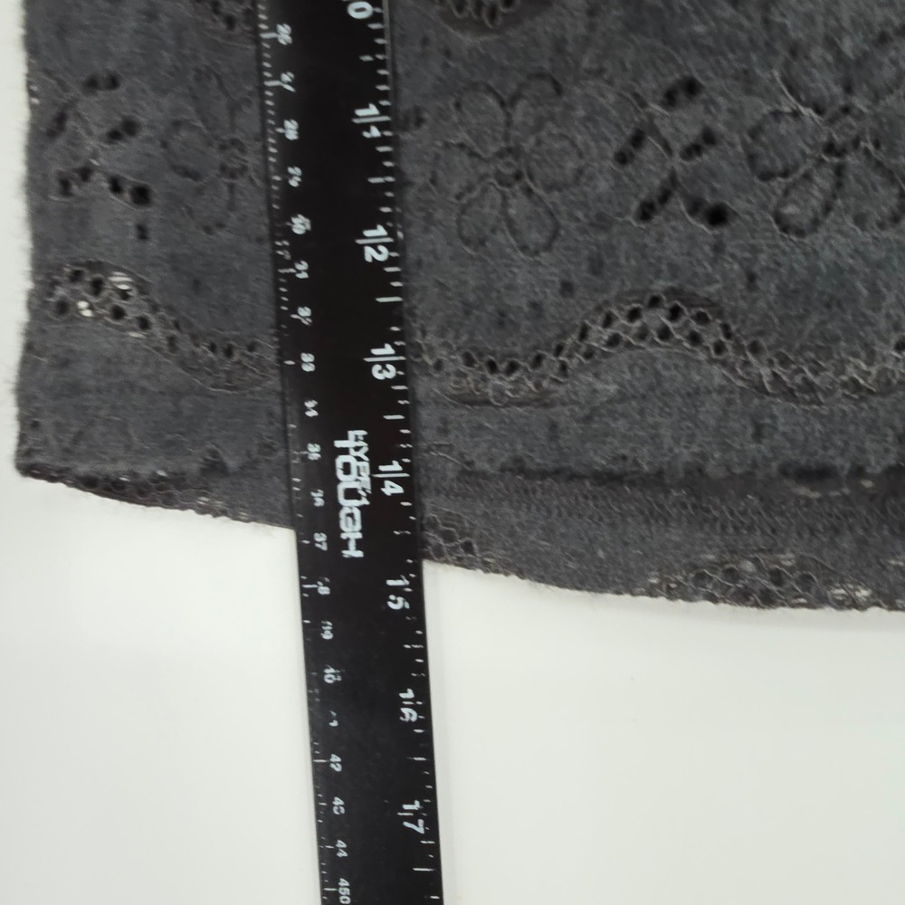 Out From Under Urban Outfitters Gray Lace Cowl Neck Long Sleeve Crop Top Small - Picture 7 of 9